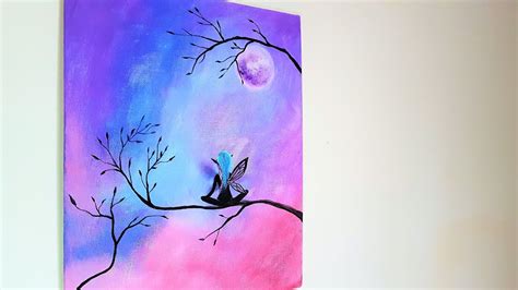 Diy 3d Fairy Canvas Painting Room Decor ♥ Youtube