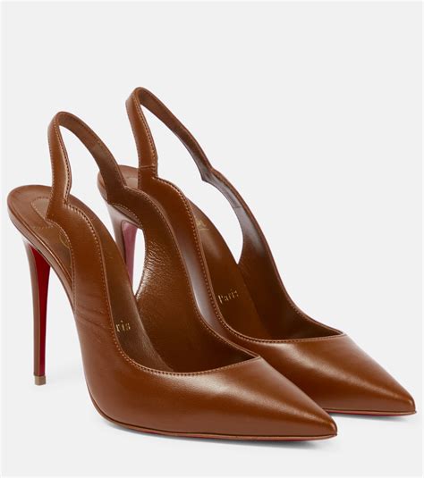 Nudes Hot Chick Leather Pumps In Brown Christian Louboutin Mytheresa