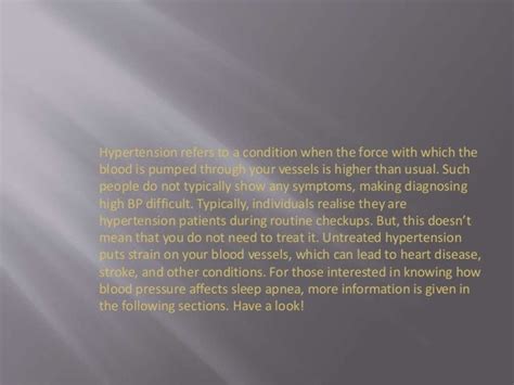 How Sleep Apnea Affects Blood Pressure Pptx