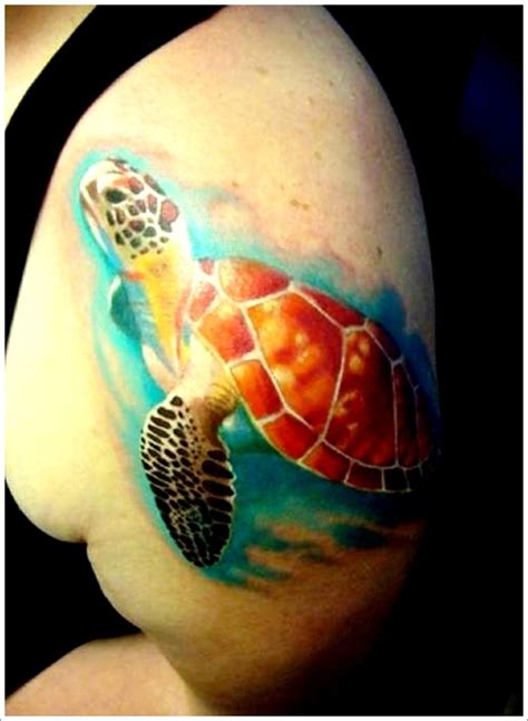 Watercolor Tattoos Turtle Ideas Flawssy