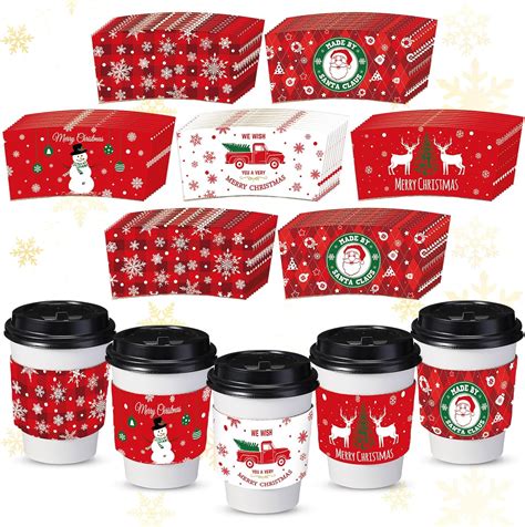 Amazon Sliner Pack Christmas Coffee Cup Sleeves Disposable