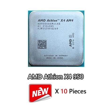 ซ็อกเก็ตโปรเซสเซอร์ AMD Athlon X4 950 AD950XAGM44AB 65W AM4 FWOA 10 ...
