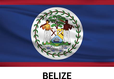 Belize Flag Design Vector 13284682 Vector Art At Vecteezy