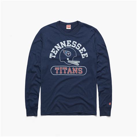 Tennessee Titans Throwback Helmet Long Sleeve Tee | Retro NFL Shirt ...