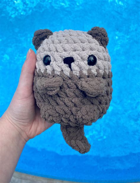 Chunky otter crochet plush otter stuffed animal cute plushie – Artofit