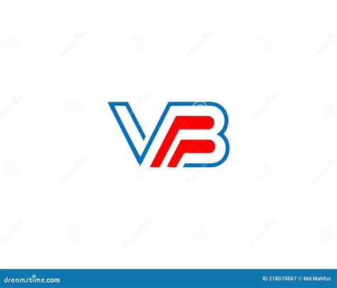 Vb Logo Design Vb Letter With Modern Logo Stock Vector Illustration