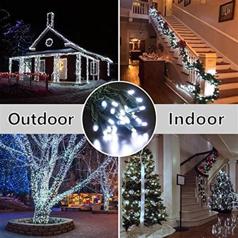 Wominoy 50ft 100 Counts Cool White LED Christmas Lights Outdoor