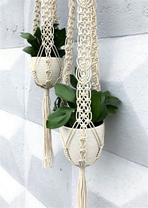 Macrame Planter Large Macrame Planter Plant Hanger Macrame Image