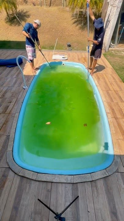 Como Limpar Piscinas Com Água Verde - Como limpar piscina com agua verde #fy #satisfacao #satisfying #limpeza ...