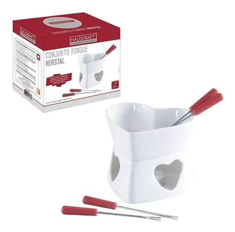 Kit Conjunto Para Fondue Pe As Cer Mica Chocolate Carnes