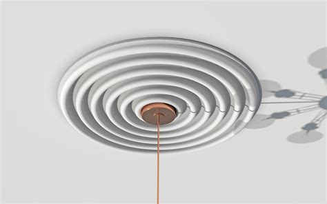 Modern Plaster Ceiling Medallion With Wave Patterns, Minimalism Style ...