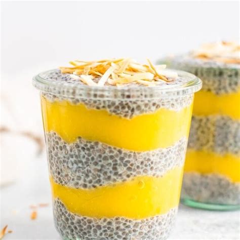 Easy Coconut Mango Chia Pudding Eating Bird Food