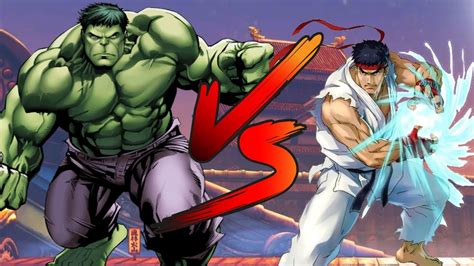 Ryu Vs Hulk Street Fighter Mugen High Level Insane Fight Youtube