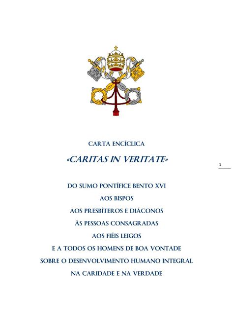 Caritas In Veritate Pdf