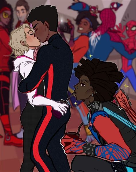 Spider Gwen Stacy Miles Morales Spider Punk Hobie Brown Spider Man Across The Spider Verse M