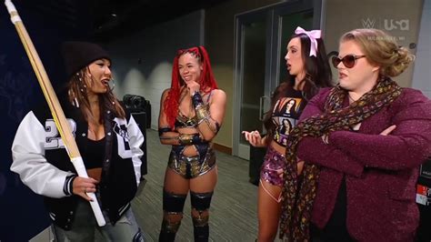 Chelsea Green Piper Niven Michin And B Fab Backstage Smackdown