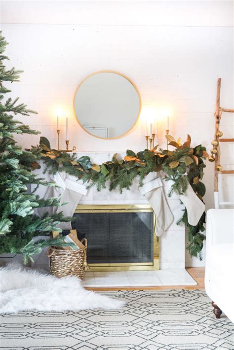 Simple Mantel With Magnolia Greenery Zevy Joy