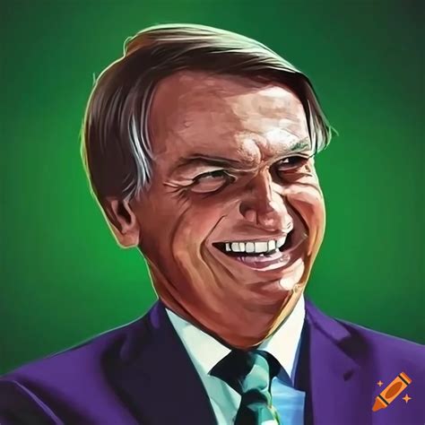 Portrait Of Jair Messias Bolsonaro Smiling On Craiyon