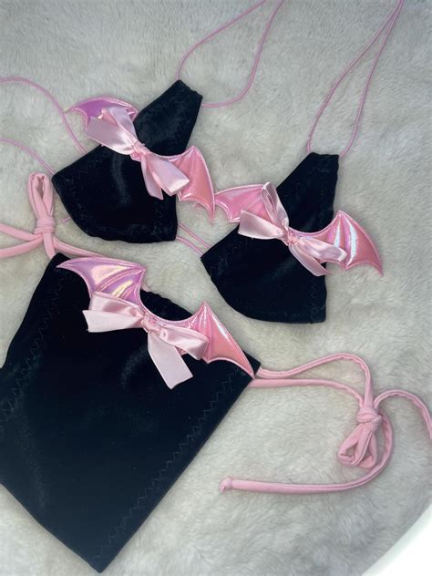 Pink Dracula Micro Bikini Stripper Outfit Exotic Dancer Outfit Halloween Exotic Dancewear