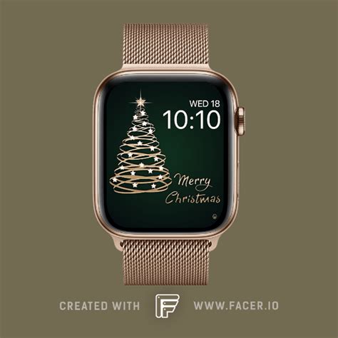 Linlay Designs™ Golden Christmas Tree Watch Face For Apple Watch