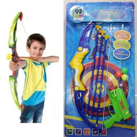 Brinquedo Kit Arco E Flecha Pequeno Arqueiro Jogos De Tiro Brinquedos