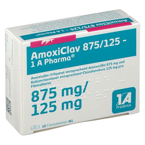 AmoxiClav 875 125 1 A Pharma 10 St Shop Apotheke