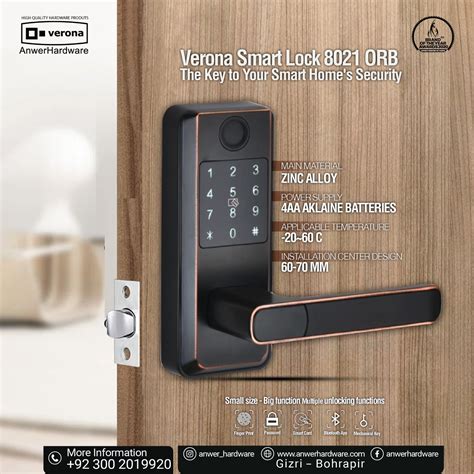 Verona Smart Lock 8021 ORB ⋆ Anwer Hardware