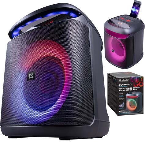 GŁOŚNIK BLUETOOTH BEZPRZEWODOWY BOOMBOX SD DEFENDER BOOMER RADIO 12H ...