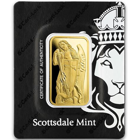 1 Oz Gold Scottsdale Archangel Michael Bars New Silver