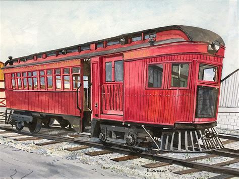 Red Caboose Painting By Bart Dunlap Fine Art America