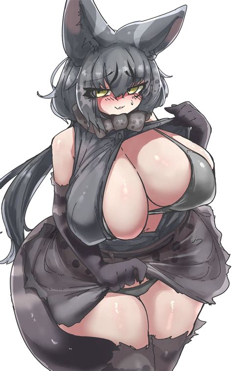 Rule 34 Big Breasts Black Serval Black Serval Kemono Friends Bra Breasts Out Exposed Breasts