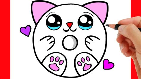 How To Draw A Cute Donut Cat Kawaii Youtube