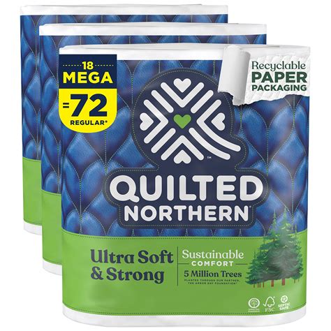 Quilted Northern Ultra Soft & Strong Toilet Paper with Paper Packaging ...