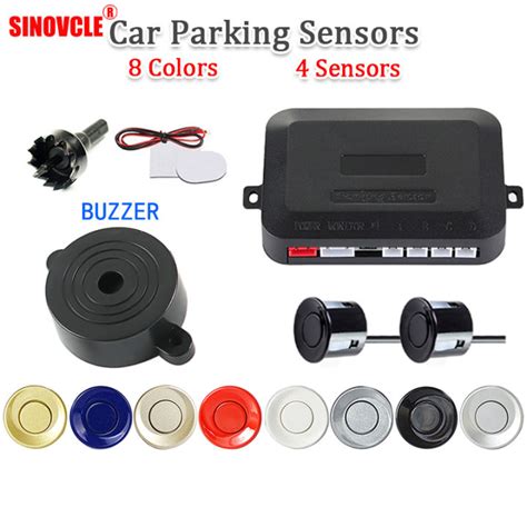 SINOVCLE Car Parking Sensor Kit Buzzer 2 Sensors 22mm Reverse Backup