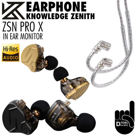 Jual Headset Earphone In Ear Monitor Kz Zsn Pro X Mic Hifi Kota Surabaya D Toel Tokopedia