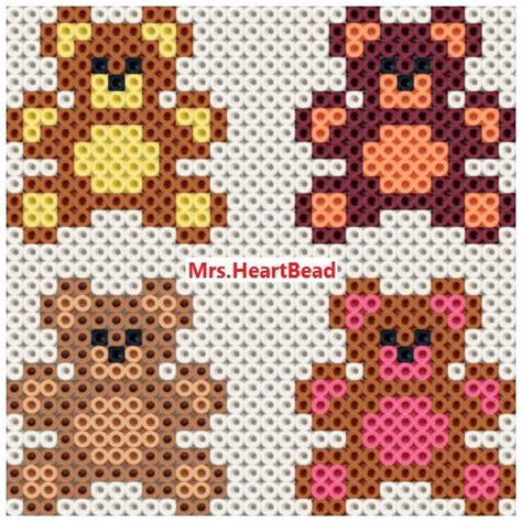 Teddy Bear Bead Art I 2024 Bamse Børn Perler