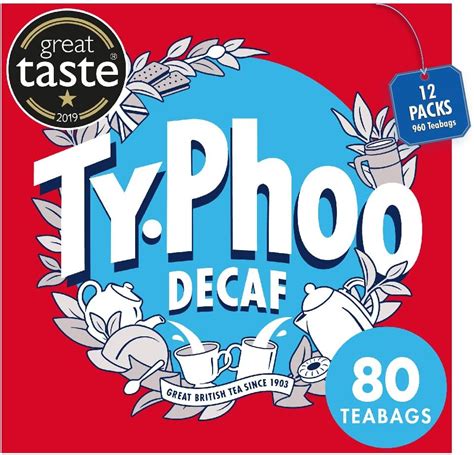 Typhoo Decaf Tea Decaffeinated Tea Bags Count Pack Of