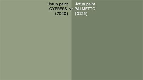 Jotun Paint Cypress Vs Palmetto Side By Side Comparison