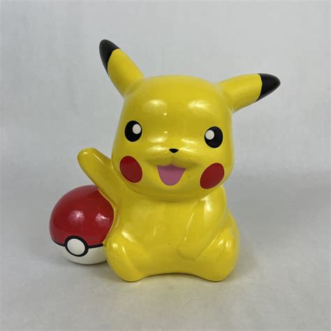 Nintendo Pokemon Pikachu Ceramic Coin Money Piggy Bank Fab Ny