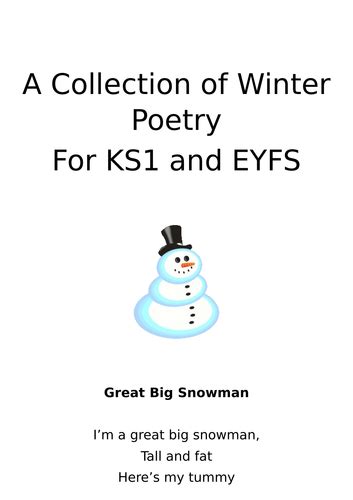 A Collection Of Winter Poetry Suitable For Eyfs And Ks1 Teaching