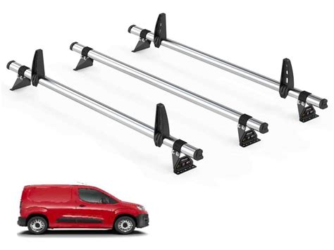 Rhino KammBar 3 Bar Roof Rack For Citroen Berlingo 2018 On XL Van