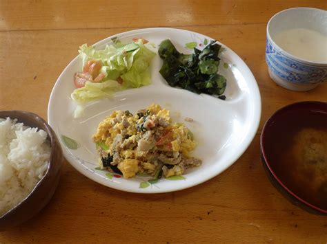 6月21日 朝食 山のふるさと合宿 かじかの里学園