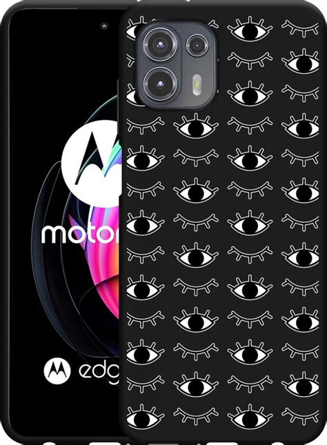 Motorola Edge Lite Hoesje Zwart I See You Designed By Cazy Bol