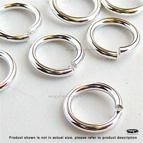 Mm Sterling Silver Jump Rings Open Gauge Pcs F