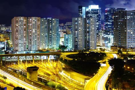 Premium Photo | City skyline at night