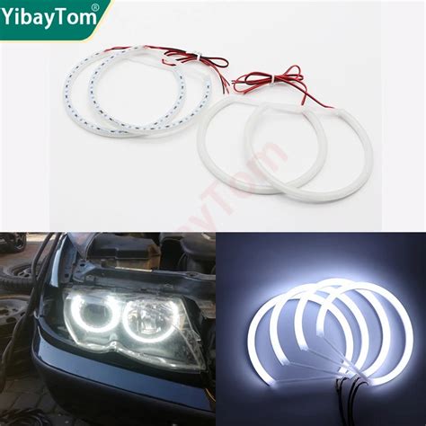 Warranty Bright White Smd Cotton Light Led Angel Eye Halo Ring Kit Drl For Bmw 3 5 7 Series E36