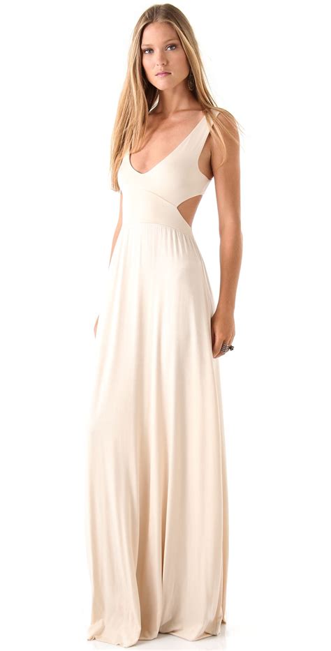 Shopbop Beige Maxi Dress Long Cutout Dress Cutout Dress Beige Maxi