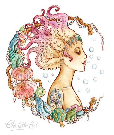 A4 Size Wall Art Print Black Mermaid Octopus Art For Etsy Uk Mermaid Tattoos Mermaid Art