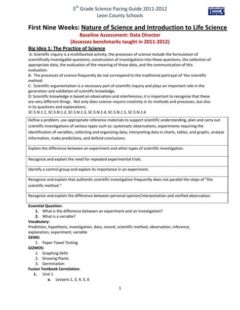 Ela Common Core Pacing Guide 5th Grade 7
