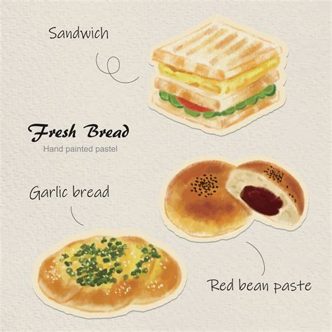 colored pencil with bread 15281885 Vector Art at Vecteezy